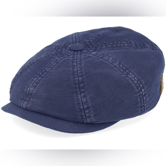 Stetson Hatteras Cotton X The Feebles Navy Flat Cap R166-5 - Picture 1 of 6